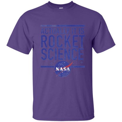 Science T-Shirt Actually It Is Rocket Science Graphic Purple