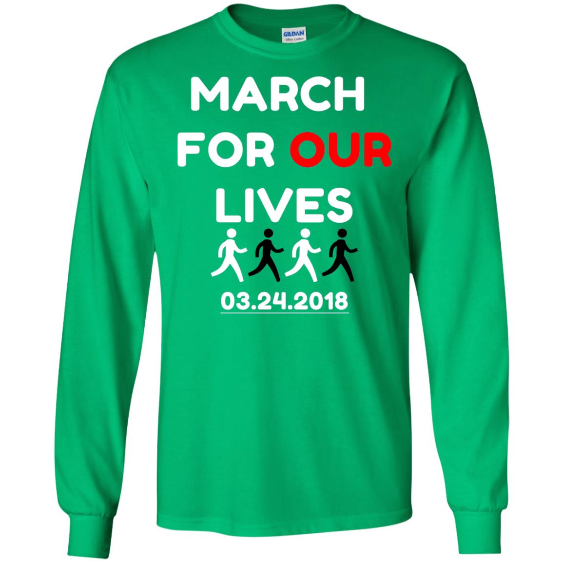 March For Our Lives Gun Control T-shirt Irish Green
