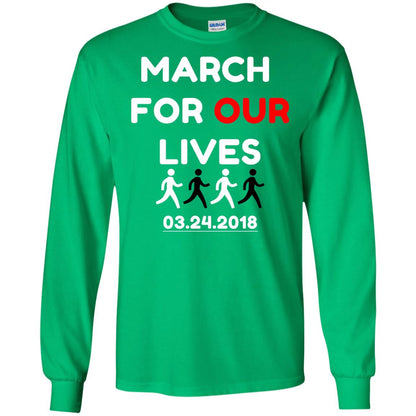 March For Our Lives Gun Control T-shirt Irish Green