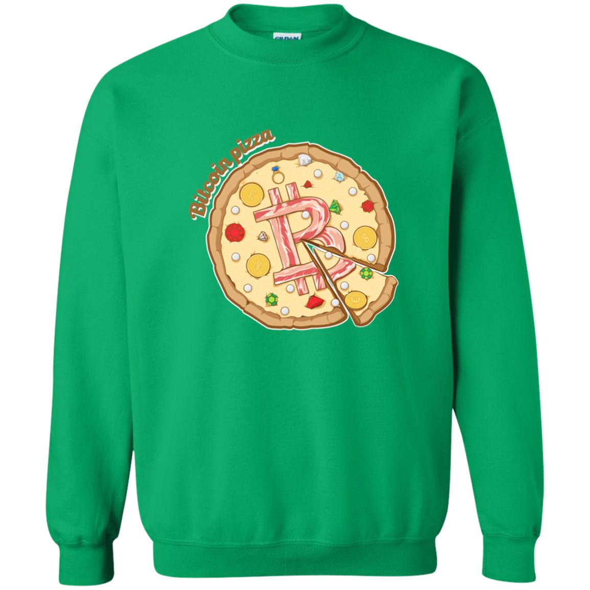 Funny Bitcoin Pizza T-shirt Crypto Currency Irish Green