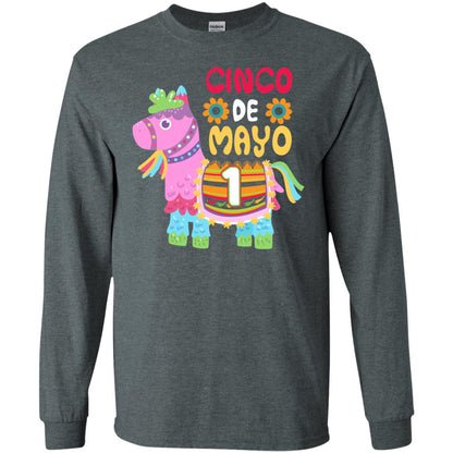 Cinco De Mayo Pinata Jockeys Horse Race 1st Birthday T-shirt Dark Heather