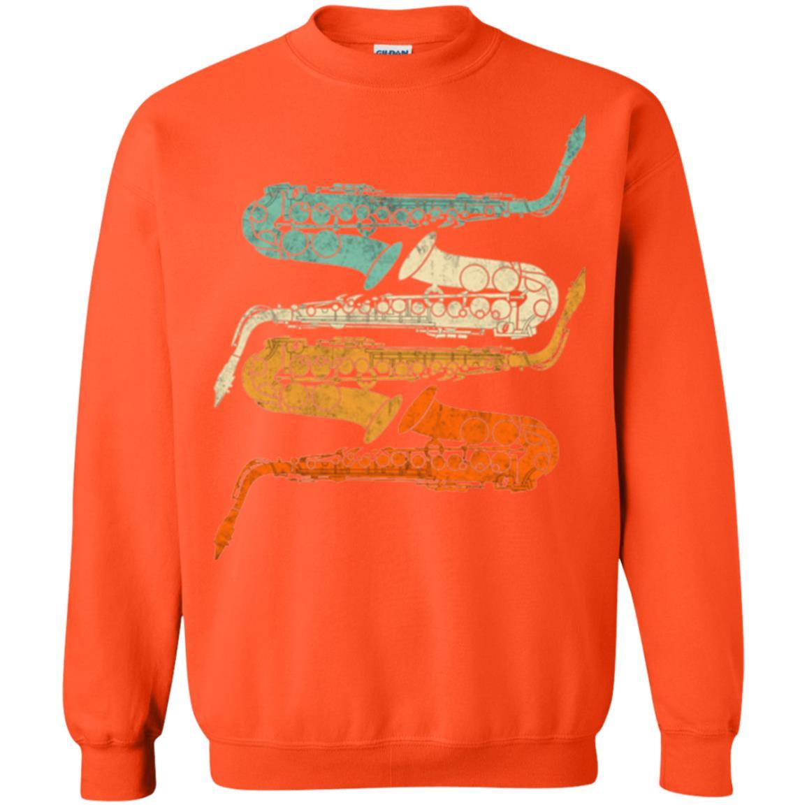 Saxophonist T-shirt Vintage Retro 70s Saxophone Orange