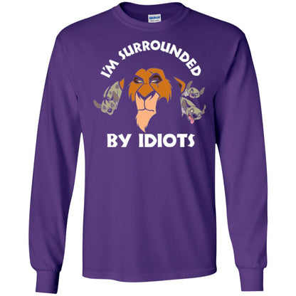 Disney Lion King T-shirt Scar Surrounded By Idiots Purple