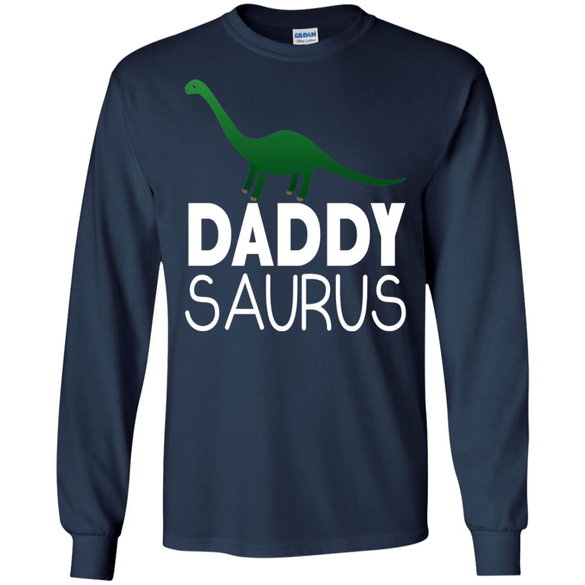 Daddy Saurus Dinosaur Matching Daddy T-shirt Navy