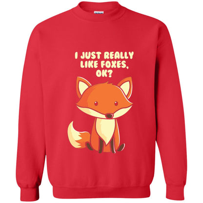 Funny Fox T-shirt I Just Really Like Foxes Ok Red