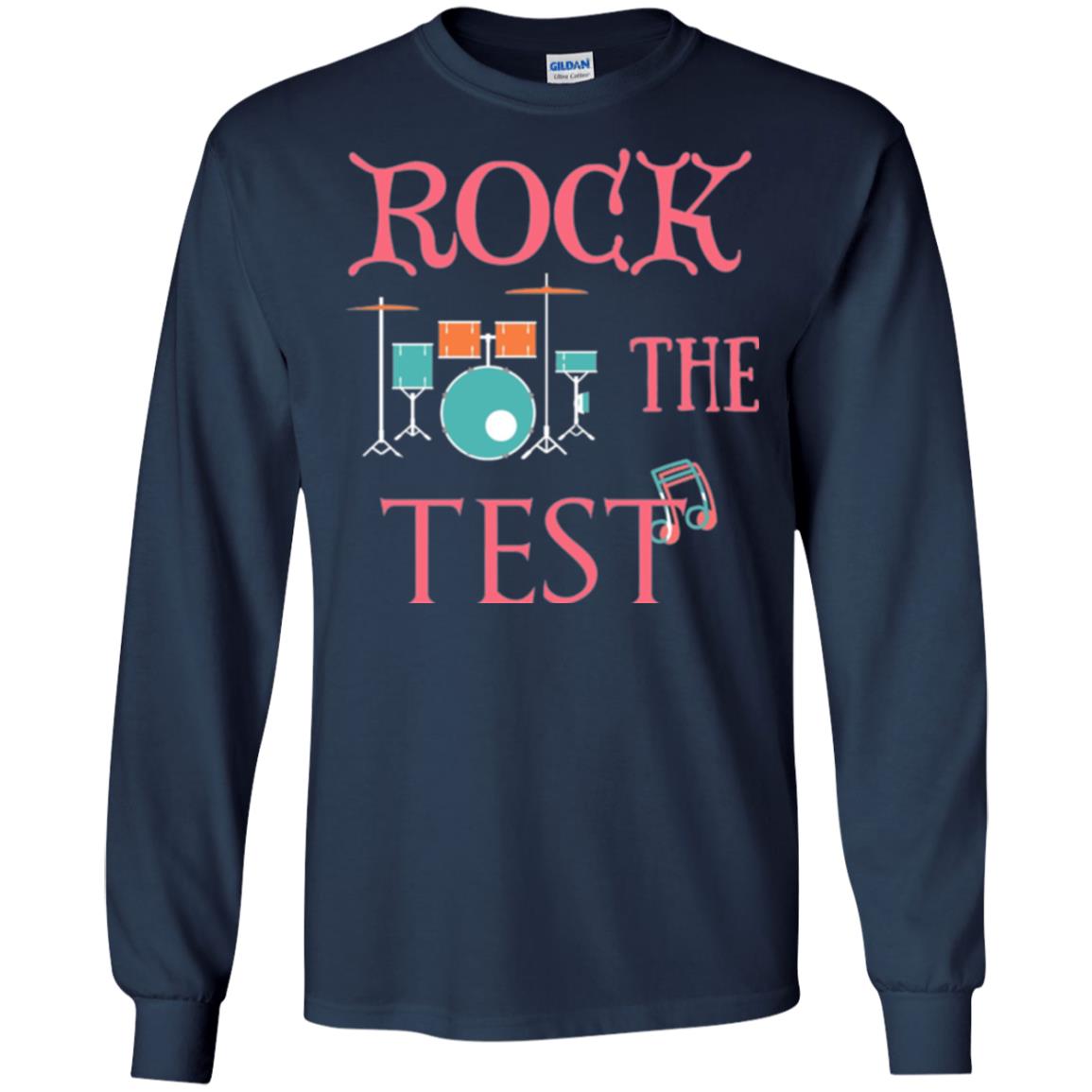 Rock The Test Professor Teacher T-shirt Navy