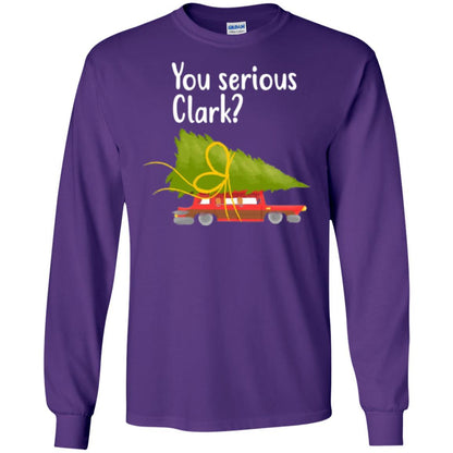Christmas T-shirt You Serious Clark Griswold Purple