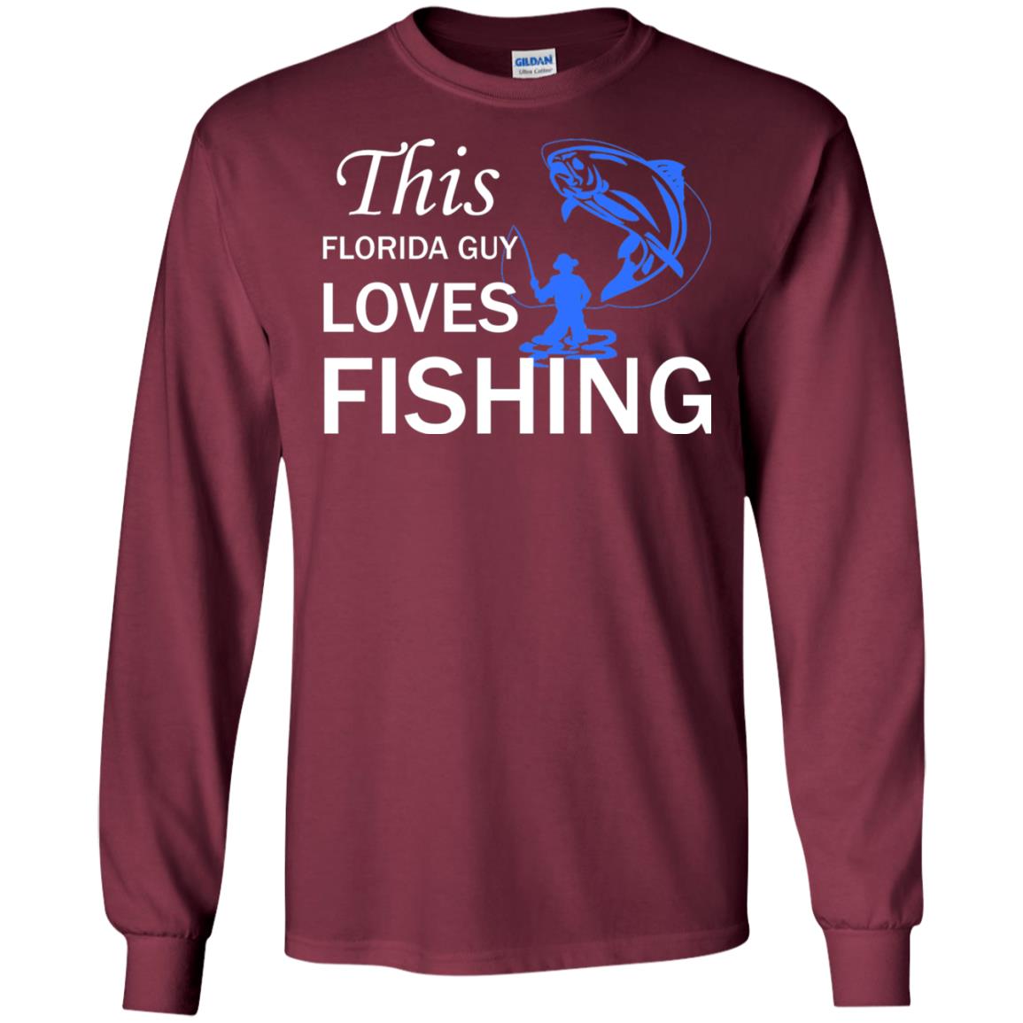 This Florida Guy Love Fishing Fisherman T-shirt Maroon