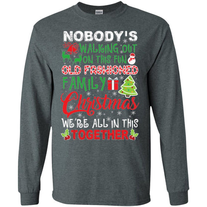 Christmas T-shirt We_re All In This Together Dark Heather
