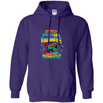 Behind Every Smartass Daughter Is A Truly Asshole Dad T-shirt Purple