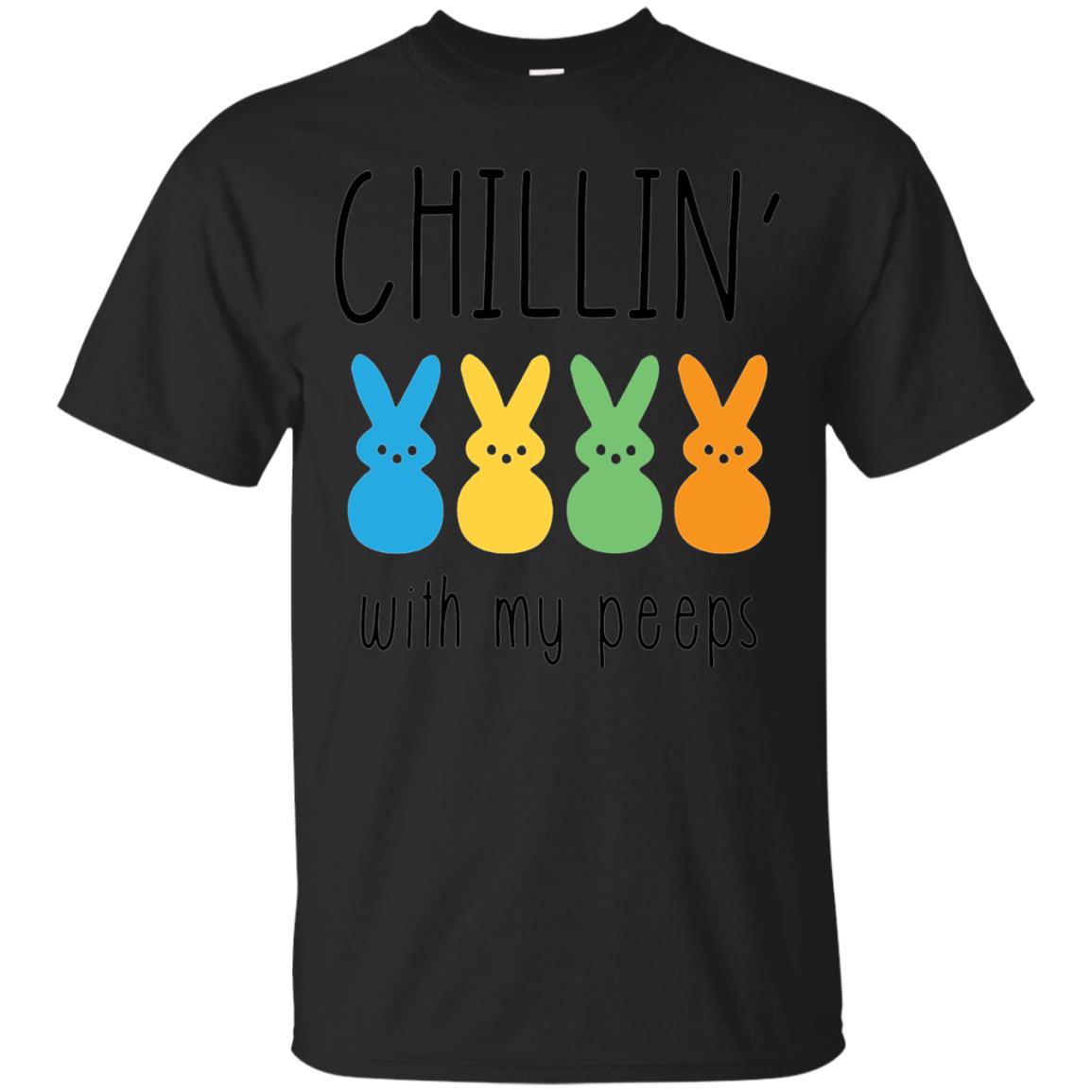 Chillin With My Peeps Happy Easter T-shirt Black