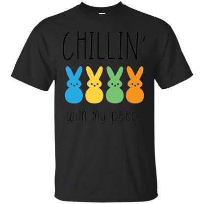 Chillin With My Peeps Happy Easter T-shirt Black
