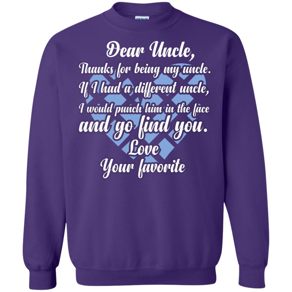 Dear Unclethank For Being My Uncle Family T-shirt Purple