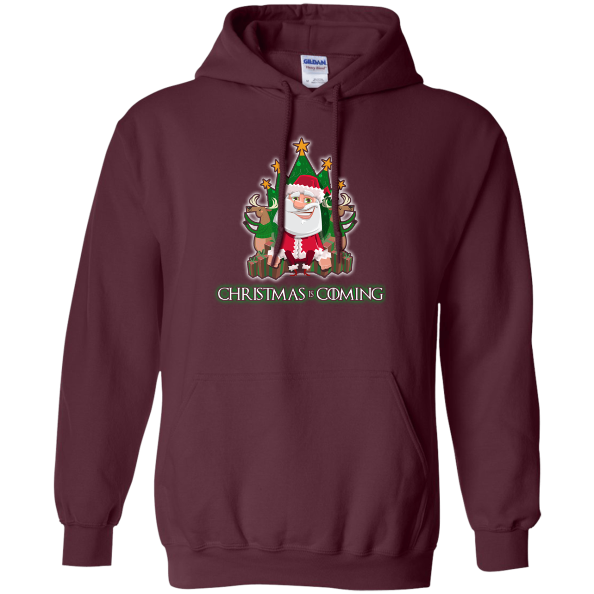 Christmas Is Coming T-shirt Maroon