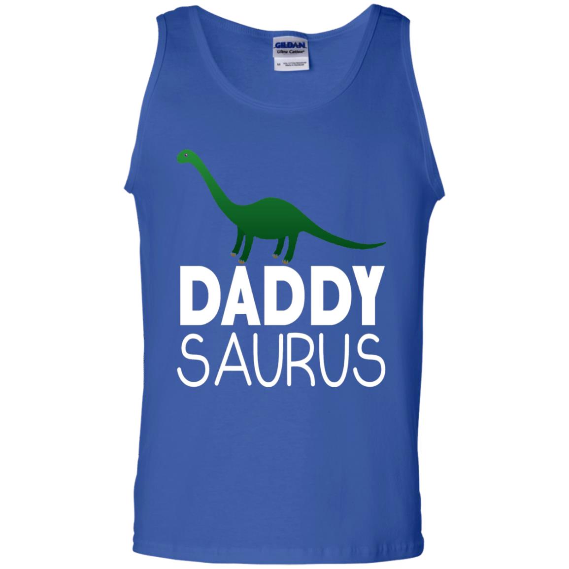 Daddy Saurus Dinosaur Matching Daddy T-shirt Royal
