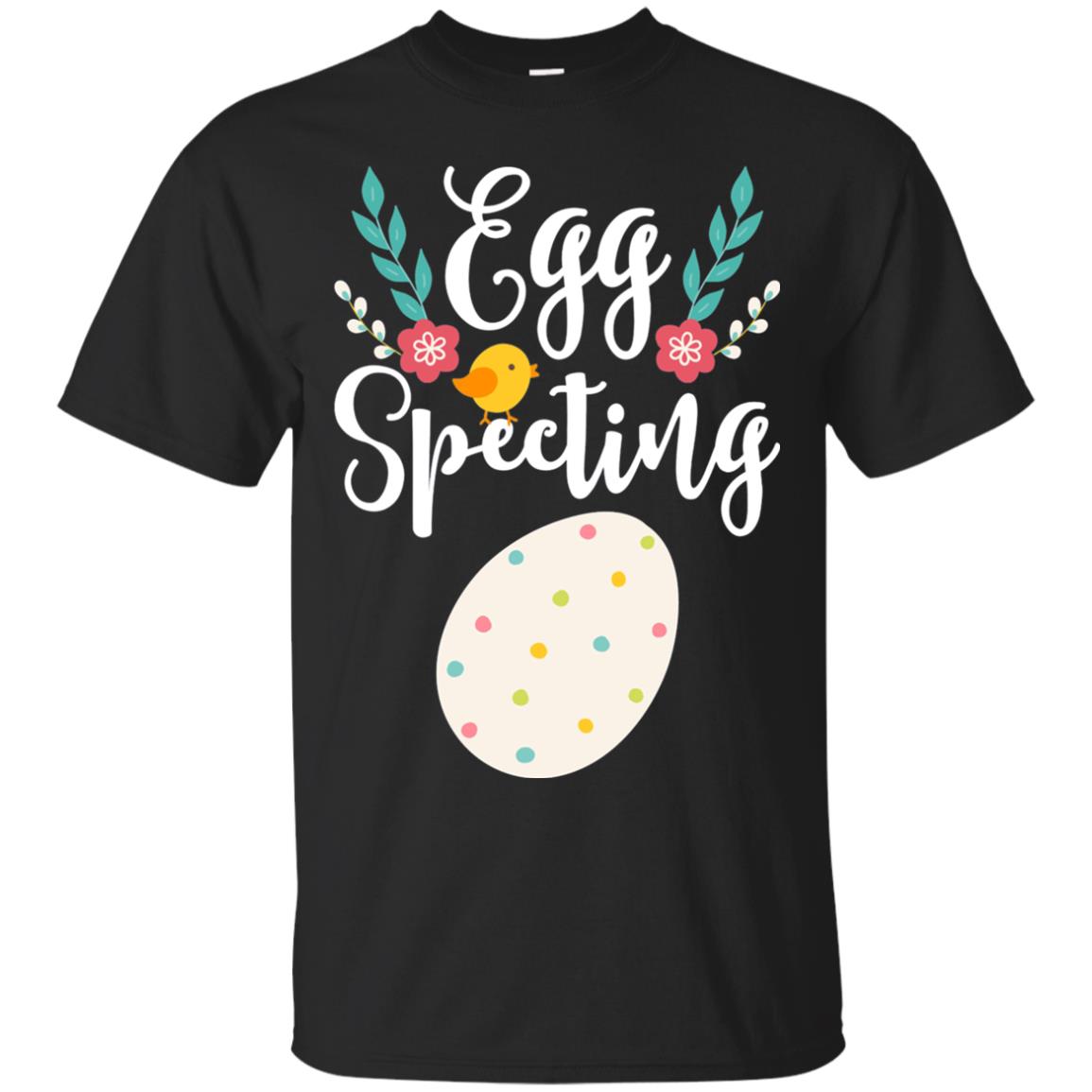Egg Specting Announcement Pregnant Easter T-shirt Black