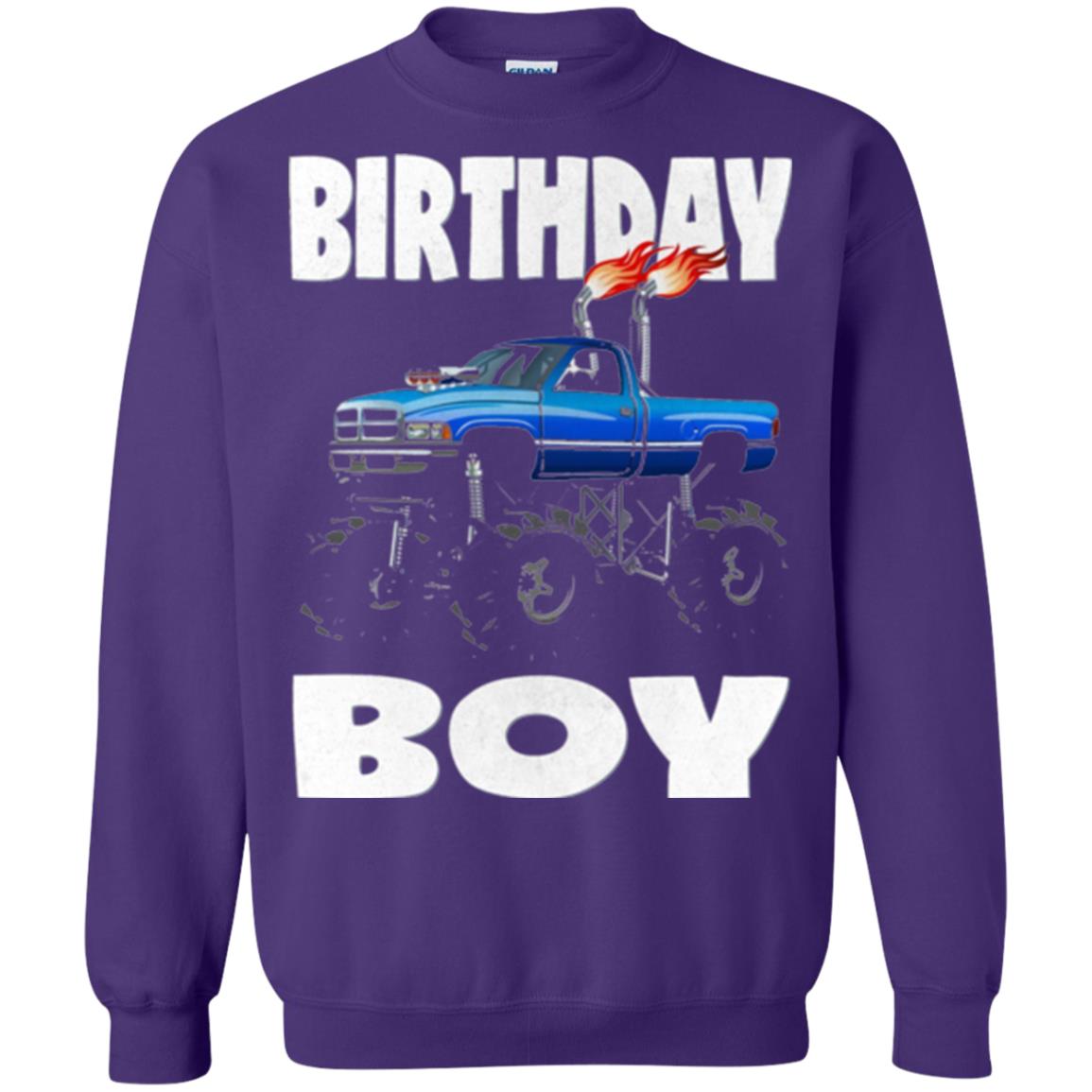 Monster Truck T-shirt Birthday Boy Vintage Purple