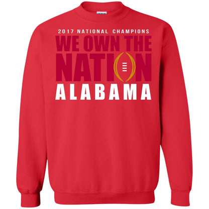 Football T-shirt 2017 National Champions We Own The Nation Alabama Red