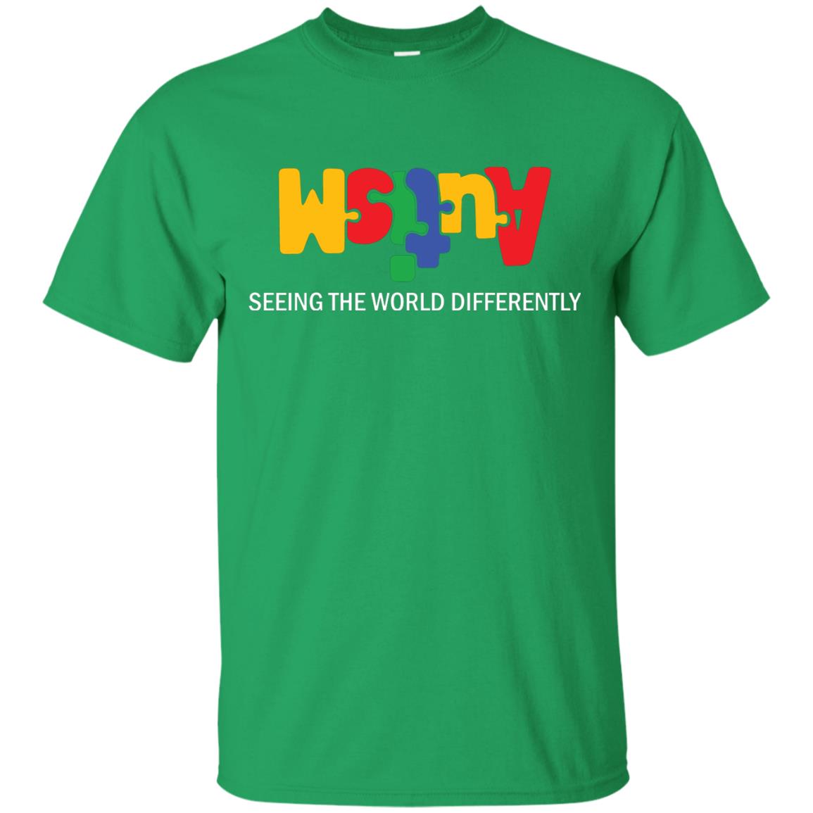 Autism Awareness T-shirt Seeing The World Differently Irish Green