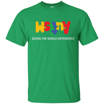 Autism Awareness T-shirt Seeing The World Differently Irish Green