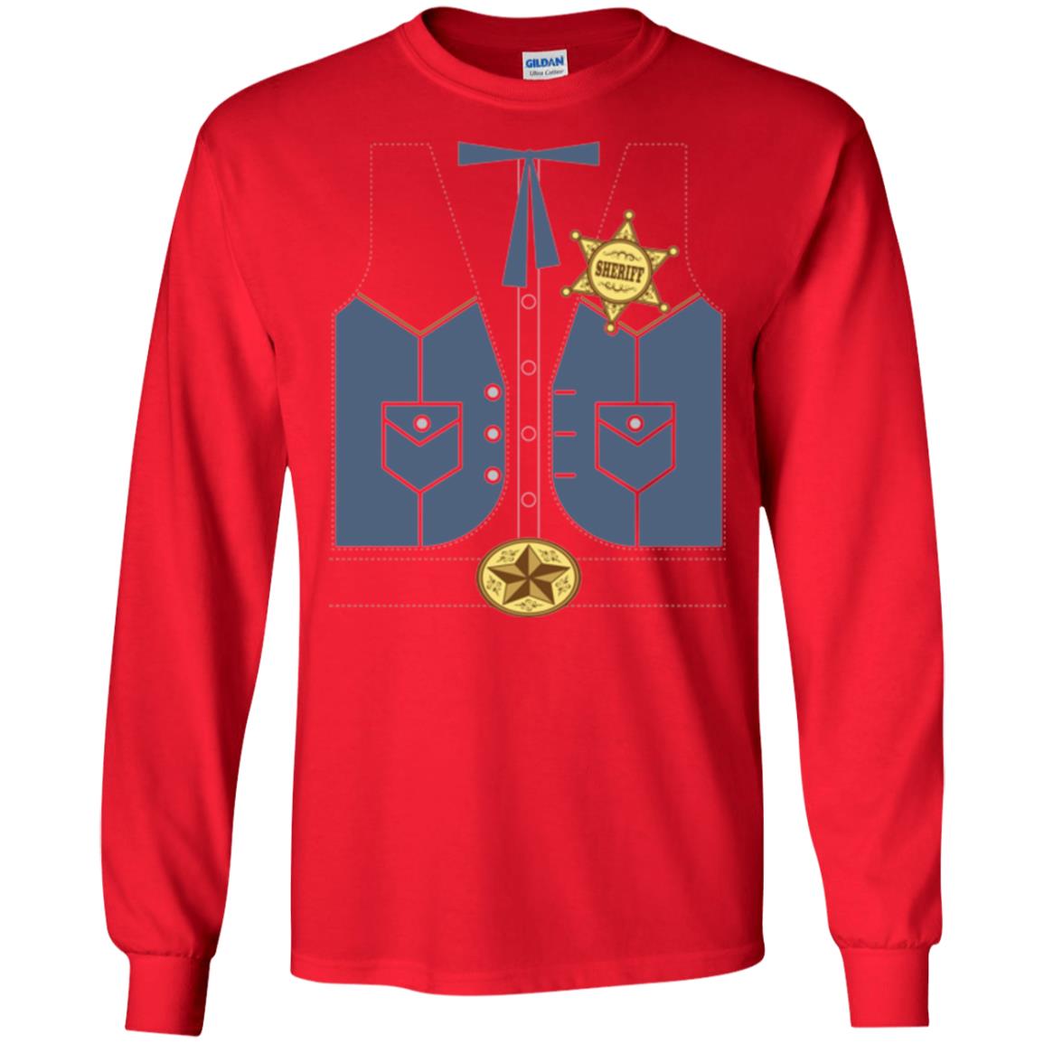 Western Cowboy Sheriff T-shirt Red
