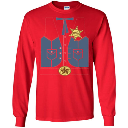 Western Cowboy Sheriff T-shirt Red