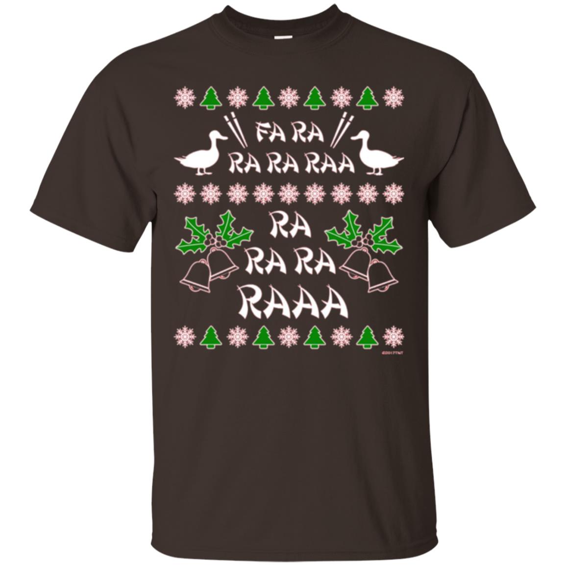 Christmas T-shirt Fa Ra Ra Chinese Duck Dinner Dark Chocolate