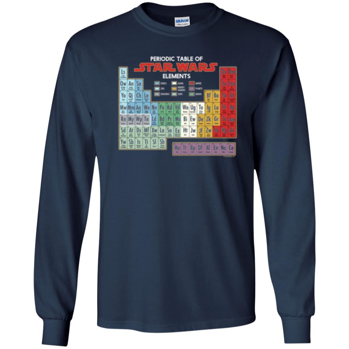Film T-shirt Star Wars Periodic Table Of Elements Graphic Navy