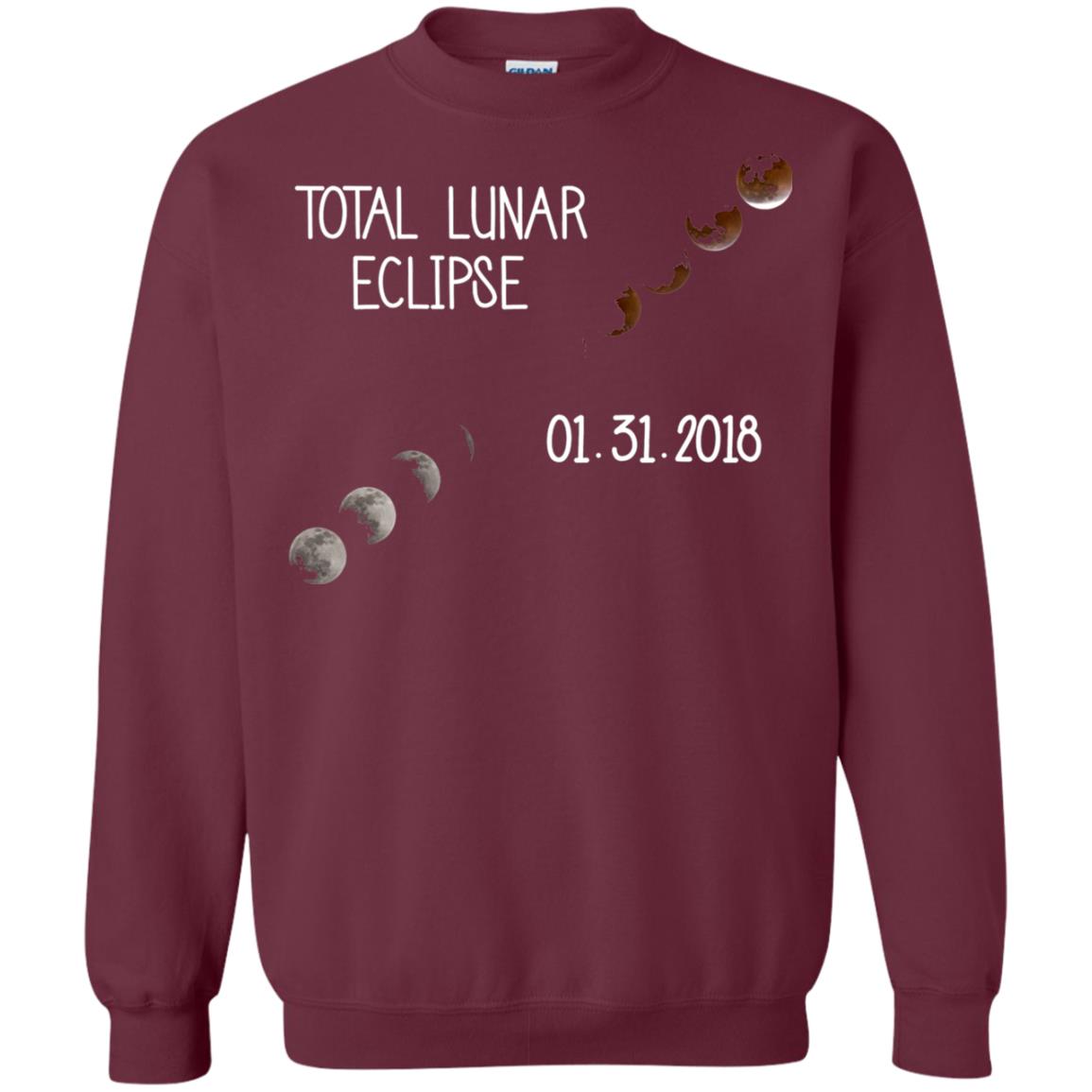Total Lunar Eclipse 01-31-2018 Celebration Shirt Maroon