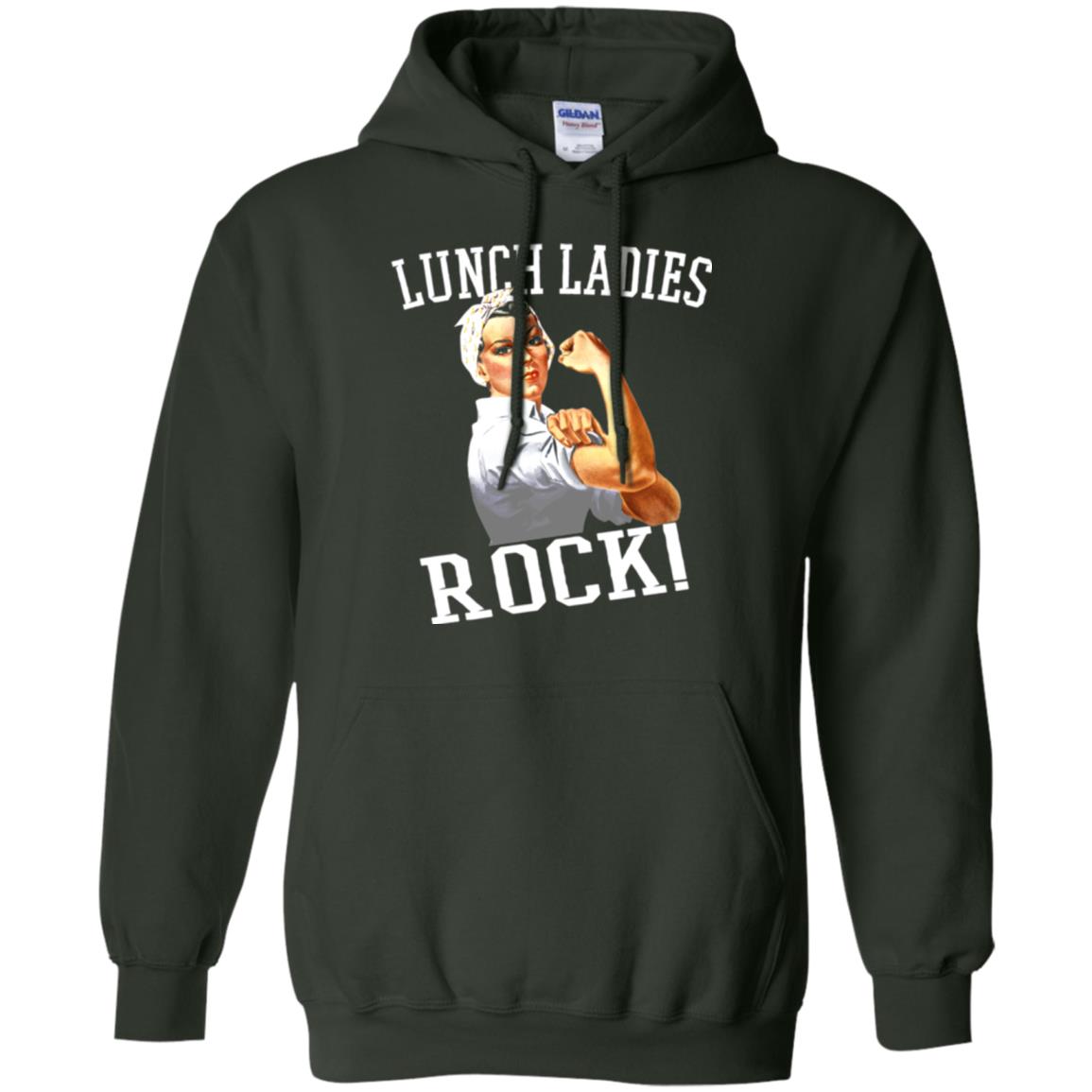 Lunch Ladies Rock Cafeteria Lunch Lady T-shirt Forest Green