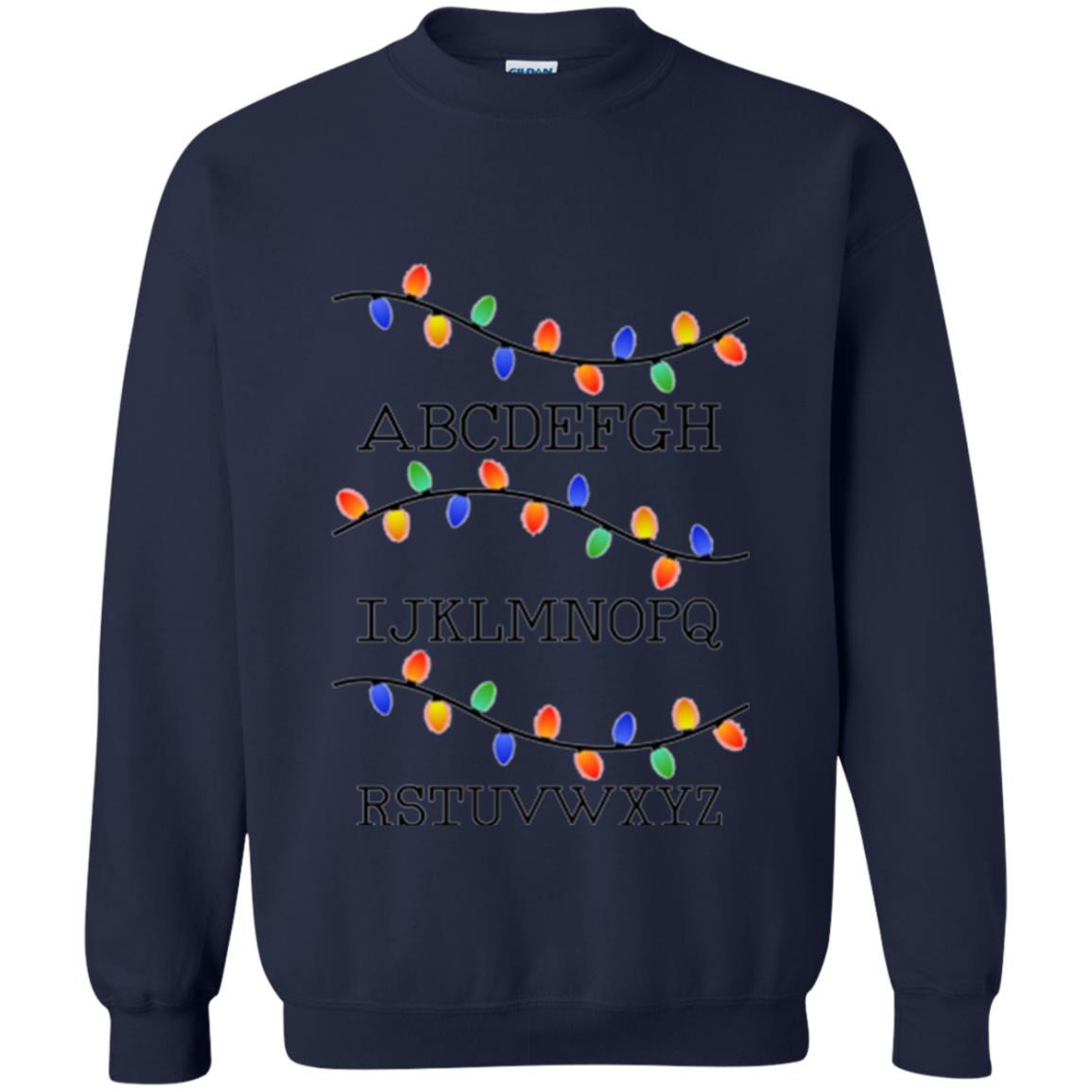 Alphabet Christmas Fairy Lights Navy