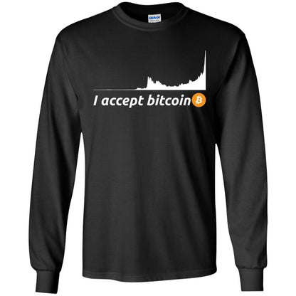 Cryptocurrency T-shirt I Accept Bitcoin Black