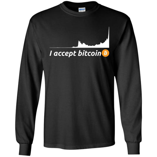 Cryptocurrency T-shirt I Accept Bitcoin Black
