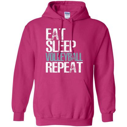 Volleyball T-shirt Eat Sleep Volleyball Repeat Heliconia