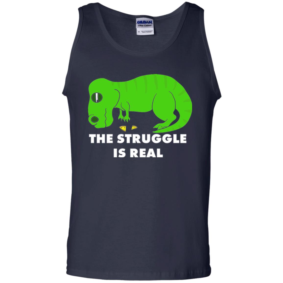 Funny Dinosaus T-shirt The Struggle Is Real Navy
