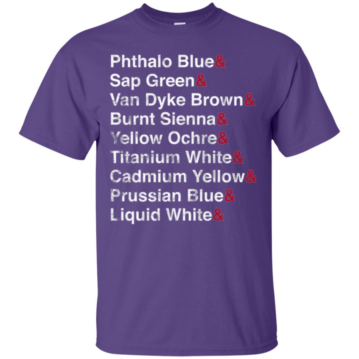 Painter T-shirt Oil Colors Bob Painter Ross Purple