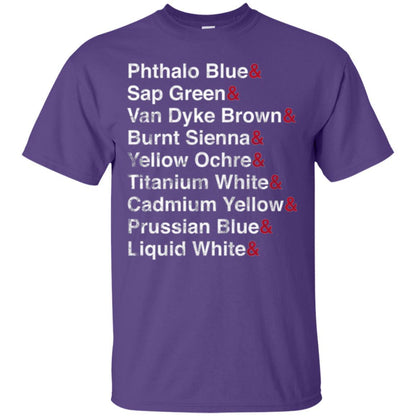 Painter T-shirt Oil Colors Bob Painter Ross Purple