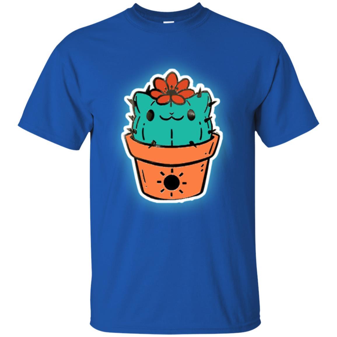 Cat Lover T-shirt Cactus Dog Catcus Royal