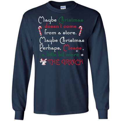 Christmas T-shirt Maybe Christmas Doesn't Come From A Store Navy