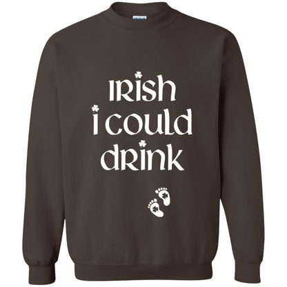 Irish I Could Drink Funny Pregnancy St Patrick_s Day T-shirt Dark Chocolate