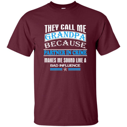 Family T-shirt They Call Me Grandpa Maroon