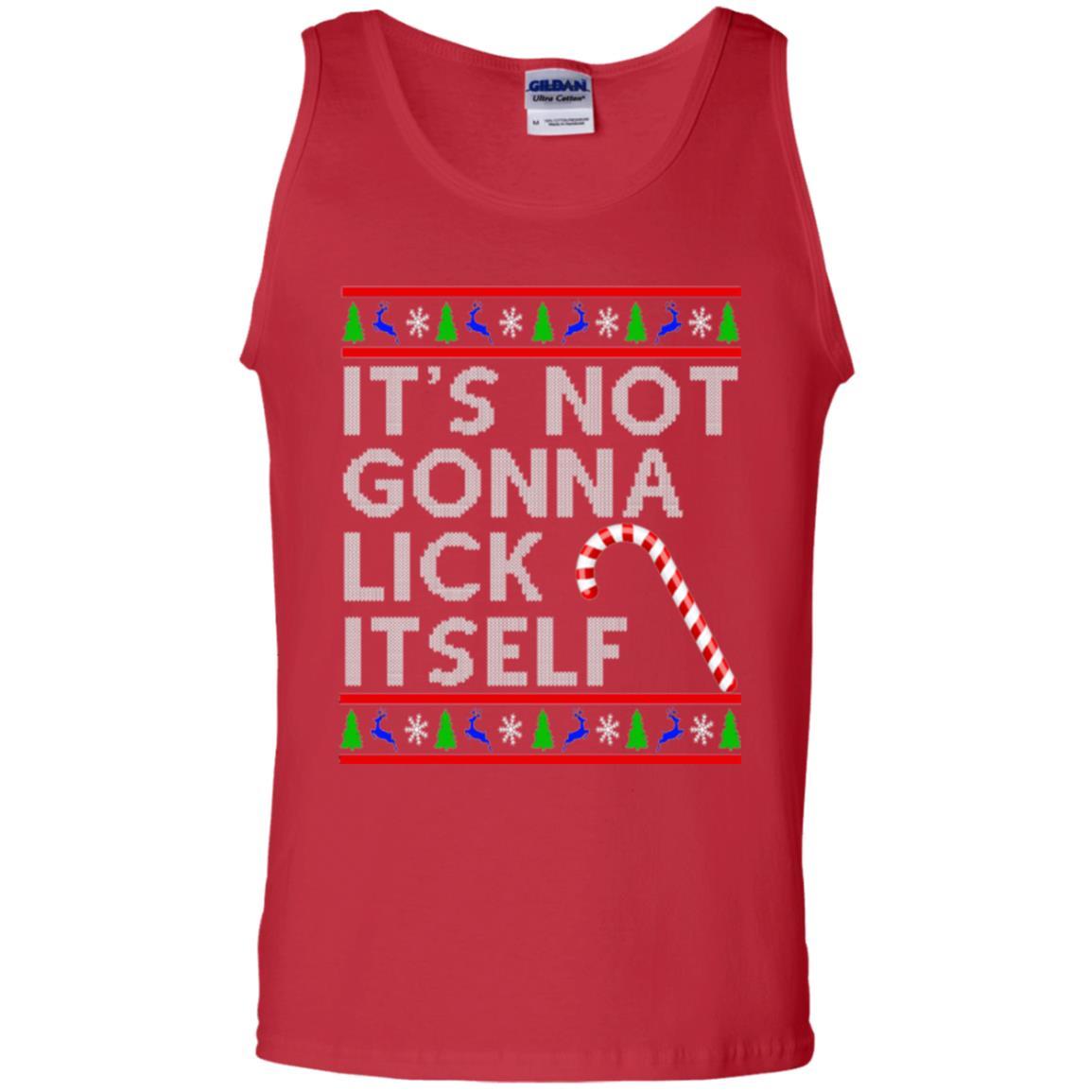 Christmas T-shirt It's Not Gonna Lick Itself Red