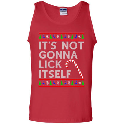 Christmas T-shirt It's Not Gonna Lick Itself Red