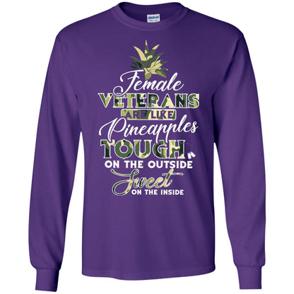 Female Veterans Are Like Pineapple Tough On The Outside Sweet On The Inside Purple