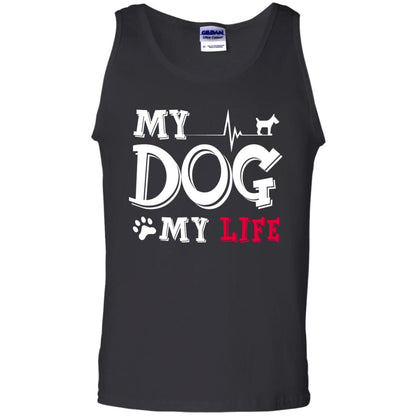 Dog Lovers T-shirt My Dog My Life Black