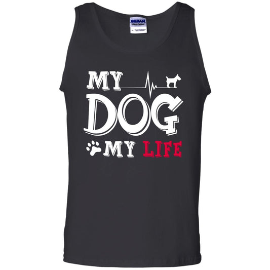 Dog Lovers T-shirt My Dog My Life Black