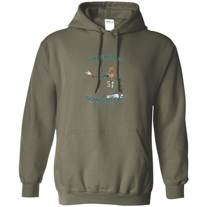 Football T-shirt Underdogs Going To Eat Military Green