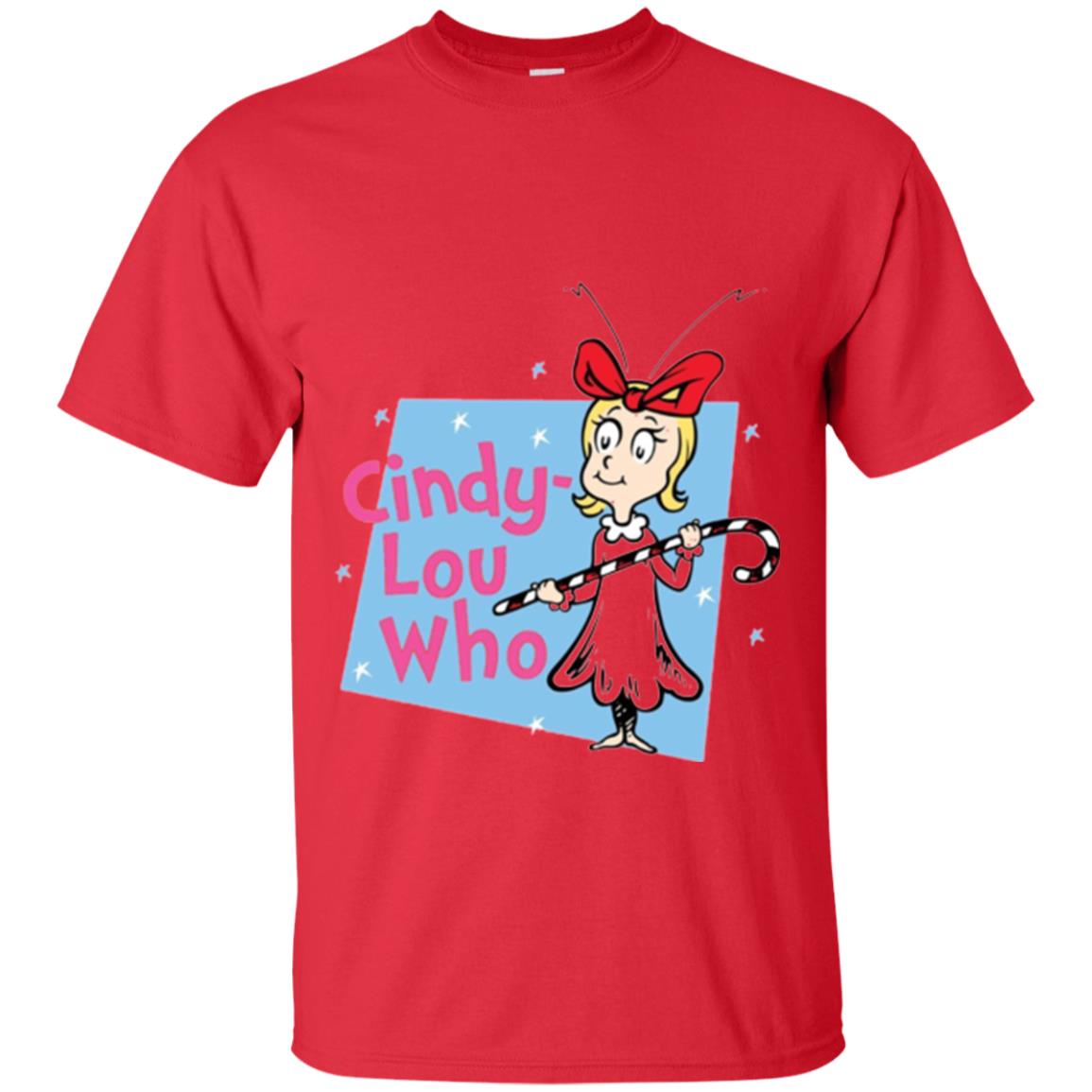 Dr. Seuss Cindy-lou Who Book Lover T-shirt Red