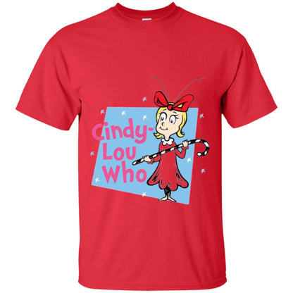 Dr. Seuss Cindy-lou Who Book Lover T-shirt Red