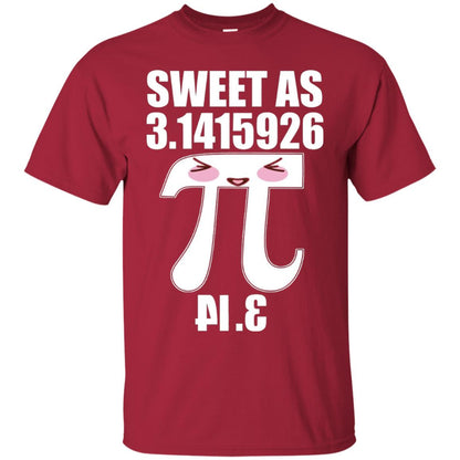 Pi Day Sweet As Pie Funny Geek Mathematics Day Tshirt Cardinal